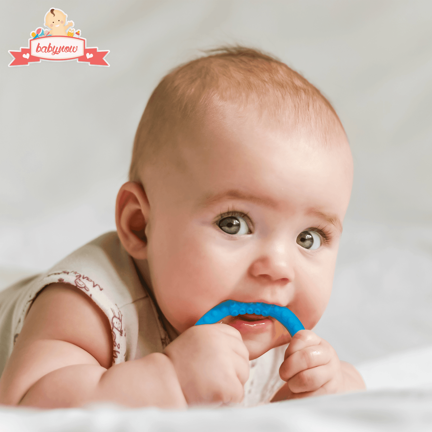 BABY Teething Ring - Sensory Teether Soother Pacifier 2.5" Chew Toy
