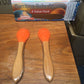 Baby Feeding Spoon Bamboo Handle Silicone Tip [2 Pack]