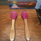 Baby Feeding Spoon Bamboo Handle Silicone Tip [2 Pack]