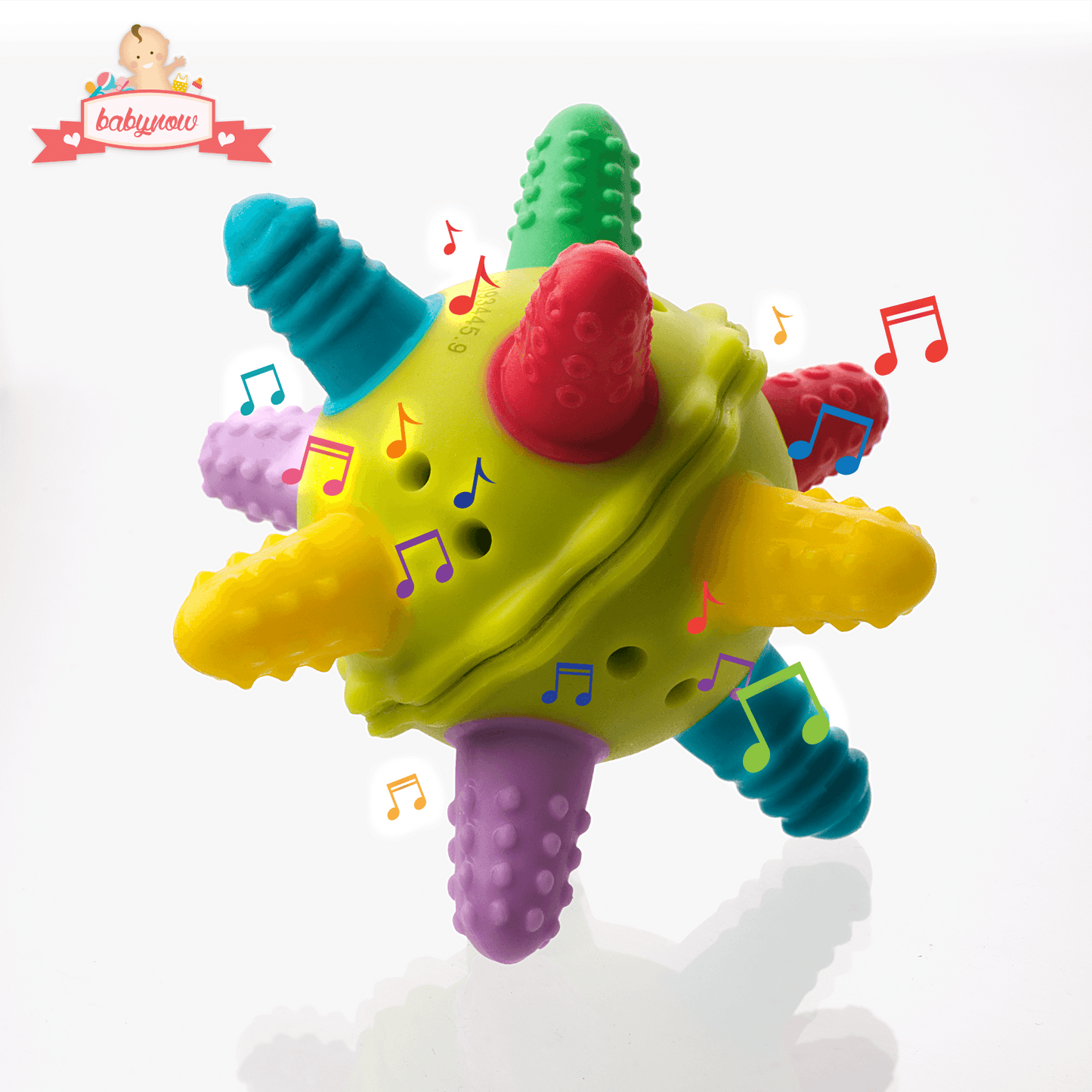 Baby Teether Balls [2 Pack] Sensory Pacifier Music Bell Rattle Dummy